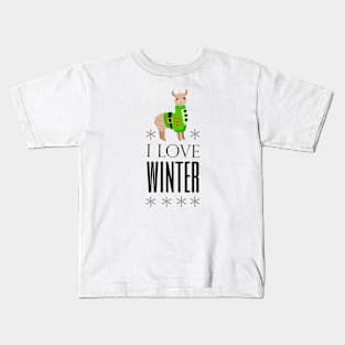 Christmas quotes with llama design Kids T-Shirt